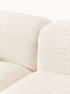Diván modular de borreguillo bouclé con reposapiés Natalie