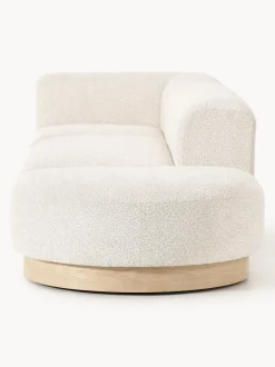 Diván modular de borreguillo bouclé con reposapiés Natalie