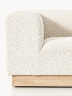 Diván modular de borreguillo bouclé con reposapiés Natalie