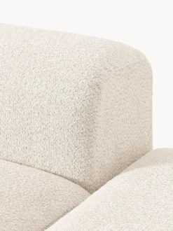 Diván modular de borreguillo bouclé con reposapiés Natalie