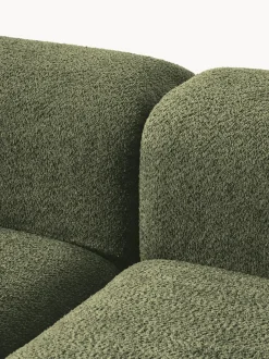 Diván modular de borreguillo bouclé con reposapiés Natalie