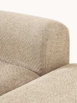 Diván modular de borreguillo bouclé con reposapiés Natalie