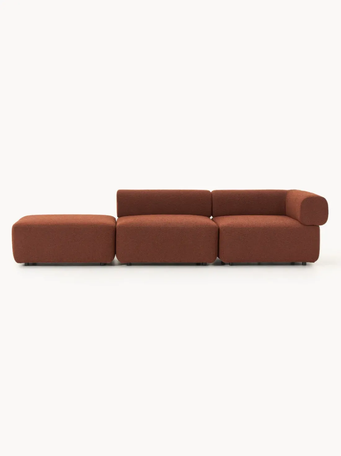 Diván modular en tejido bouclé Anton