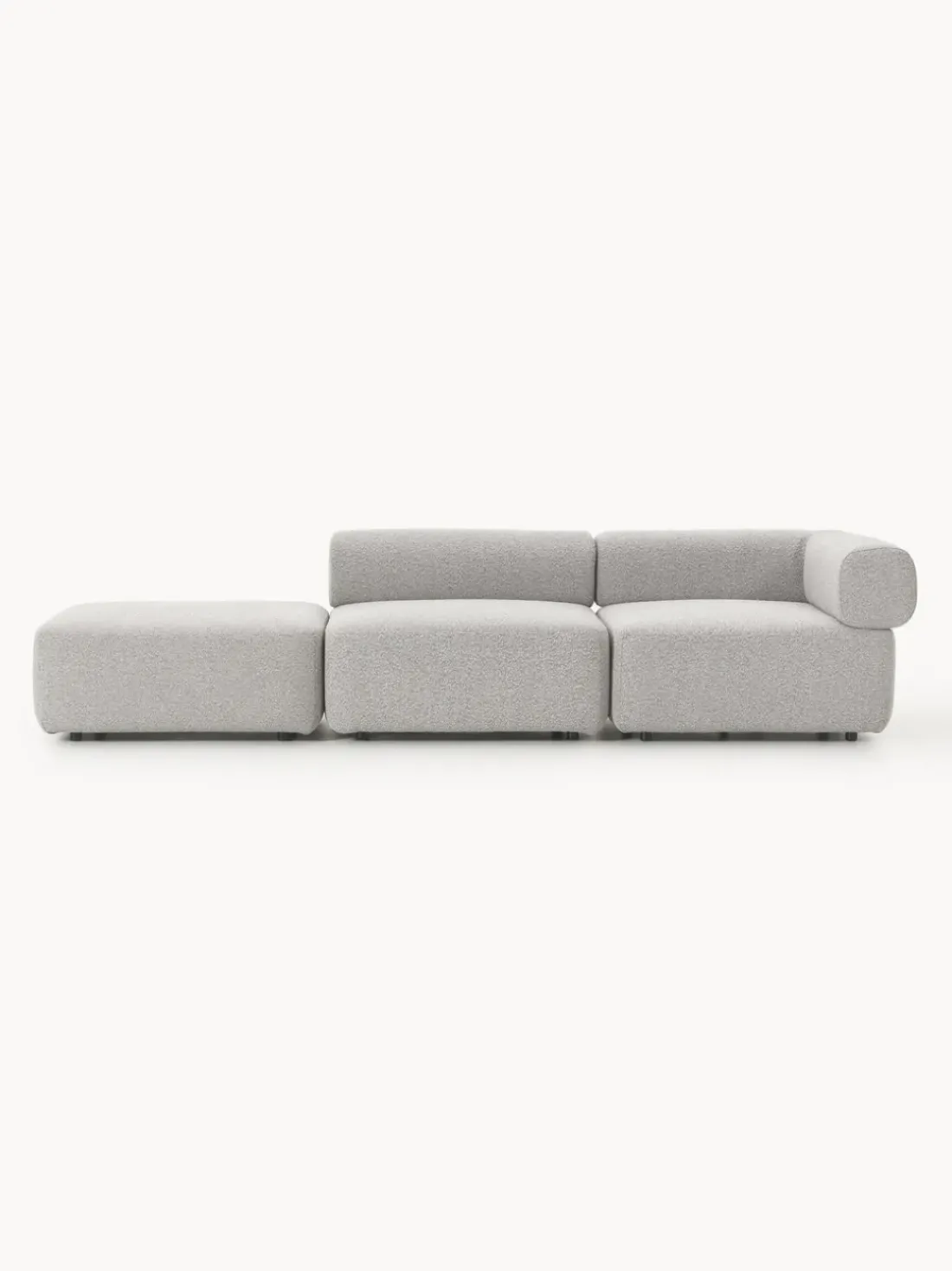 Diván modular en tejido bouclé Anton
