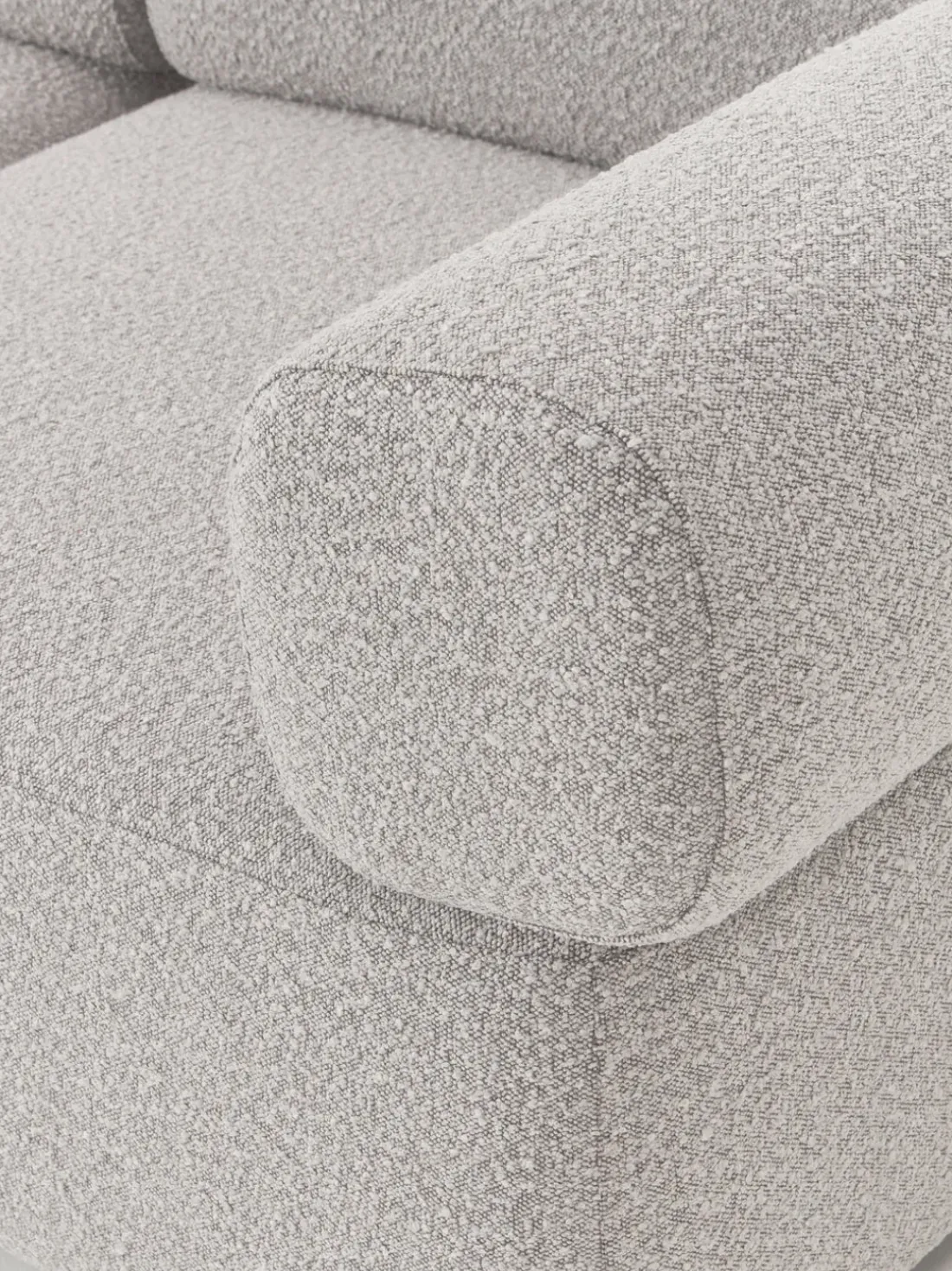 Diván modular en tejido bouclé Anton