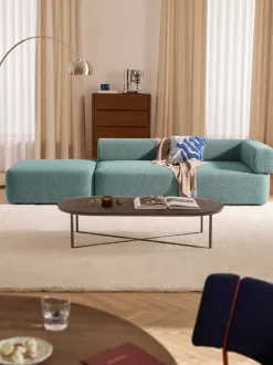 Diván modular en tejido bouclé Anton