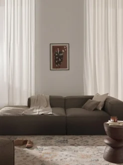 Diván modular en tejido bouclé Lennon