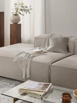 Diván modular en tejido bouclé Lennon