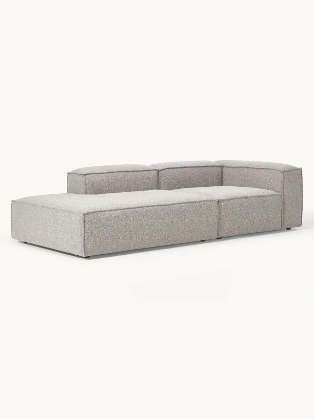 Diván modular en tejido bouclé Lennon