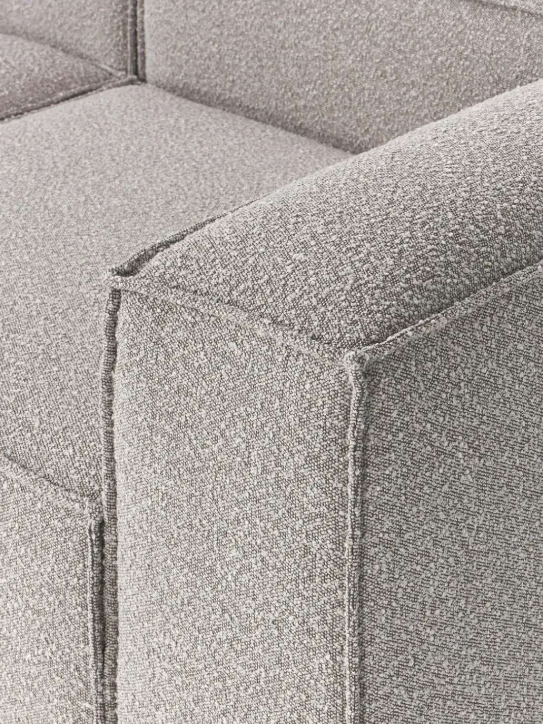 Diván modular en tejido bouclé Lennon