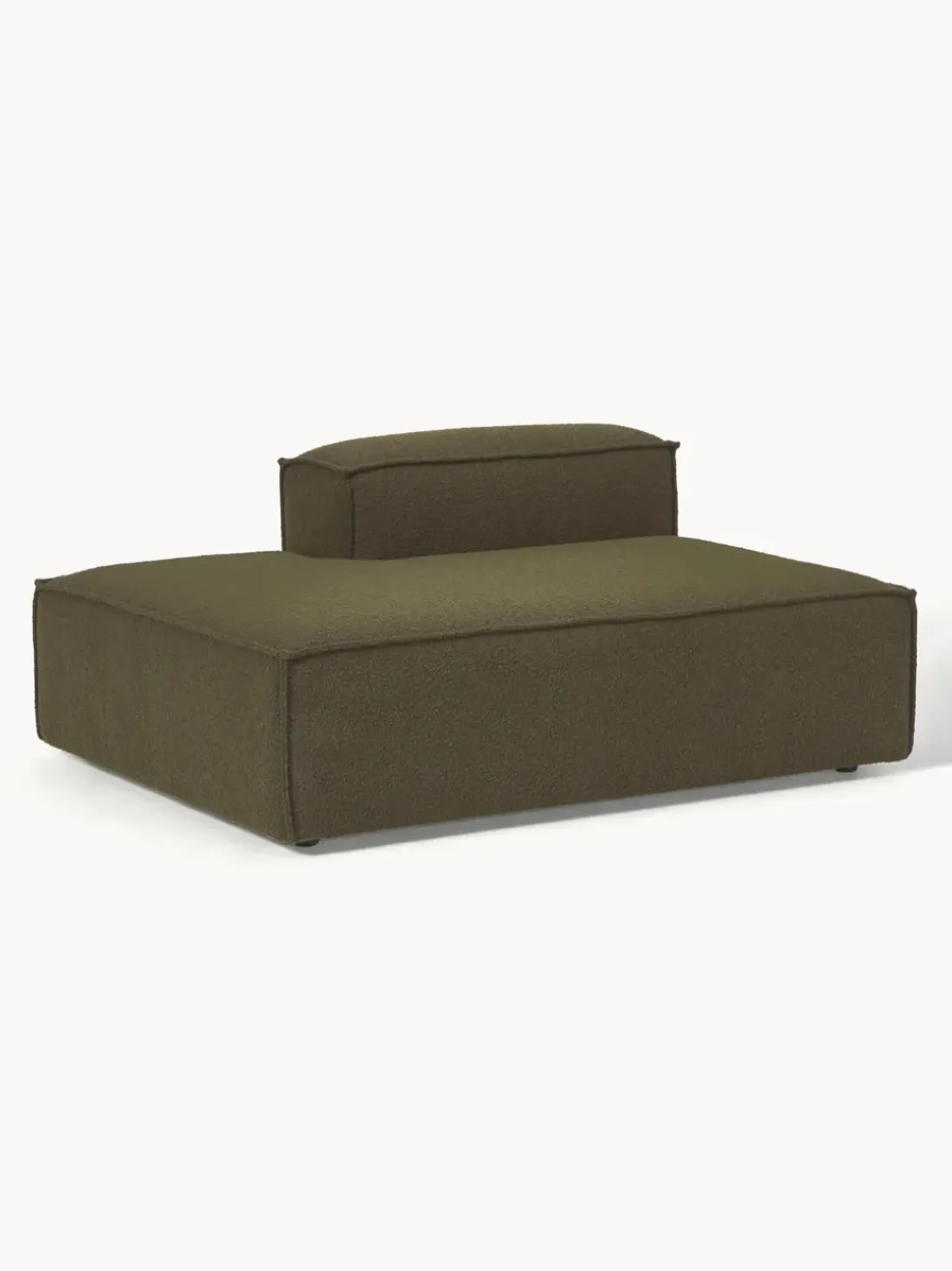 Diván modular en tejido bouclé Lennon