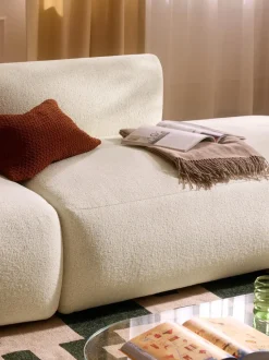Diván modular en tejido bouclé Sofia