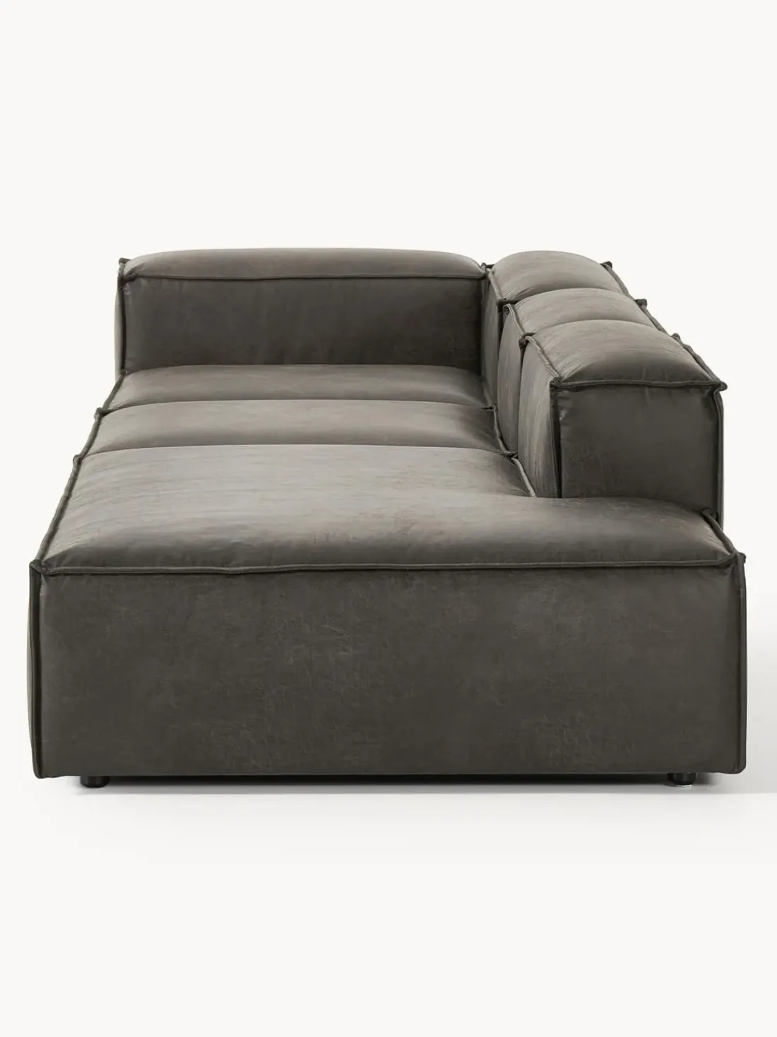 Diván modular grande de cuero reciclado Lennon