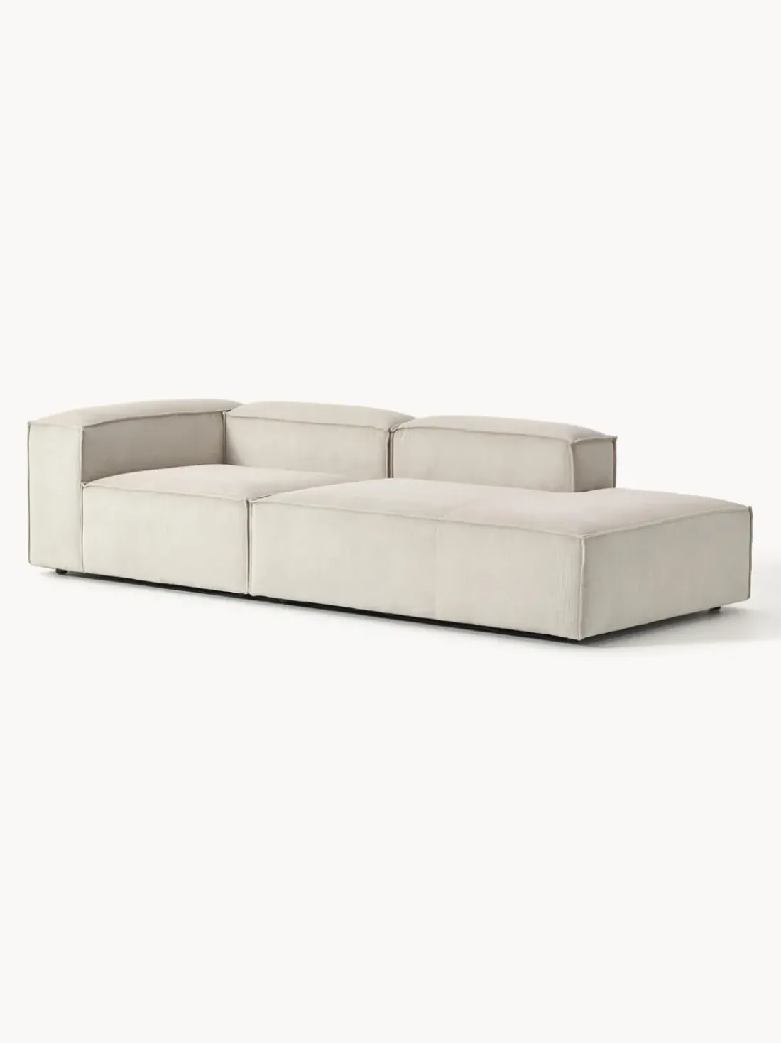 Diván modular grande de pana Lennon
