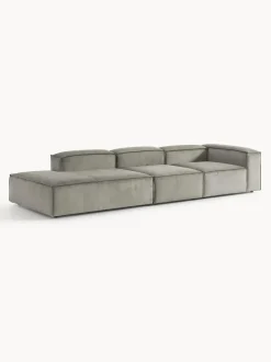 Diván modular grande de pana Lennon