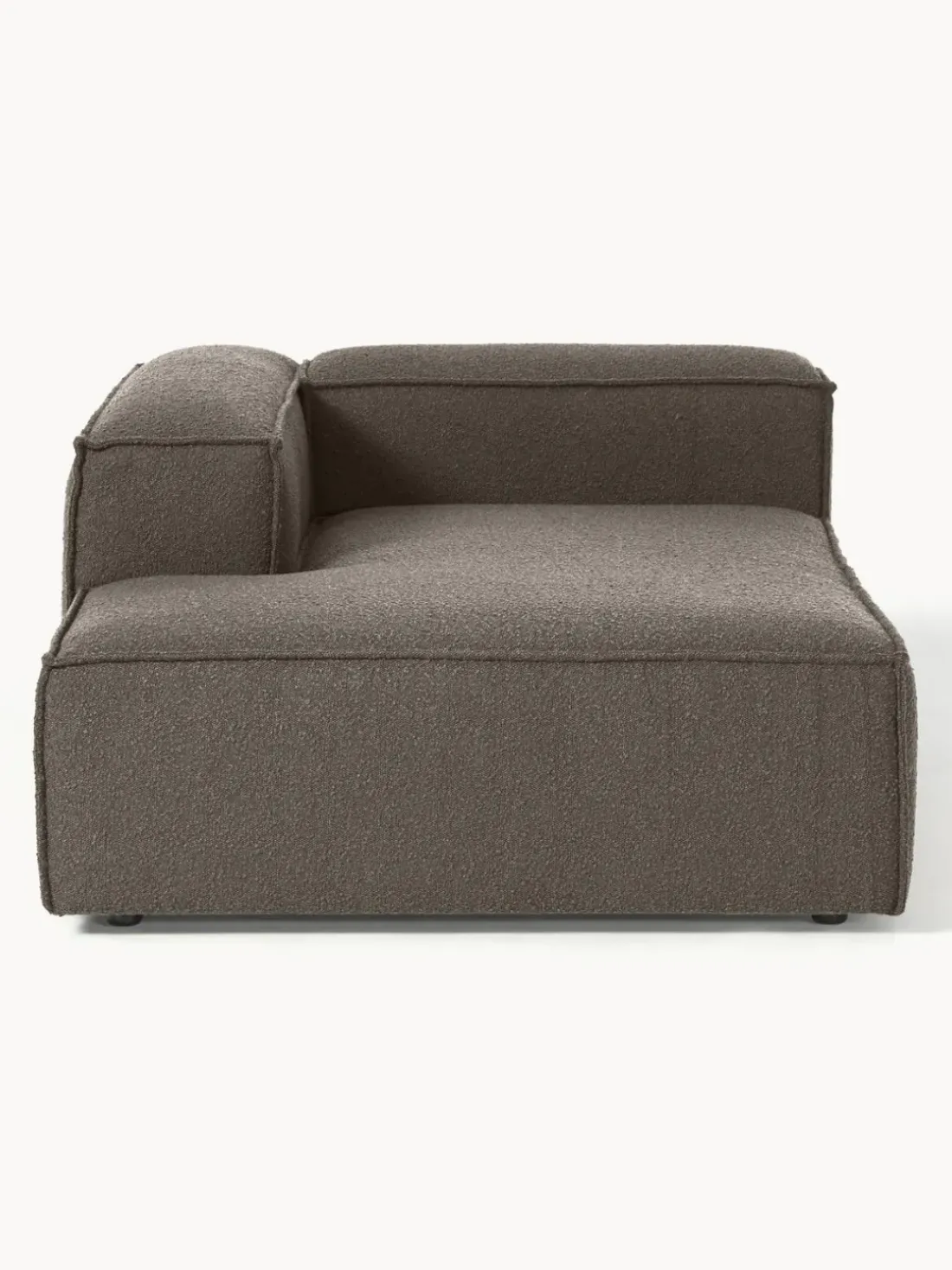 Diván rinconero modular en tejido bouclé Lennon