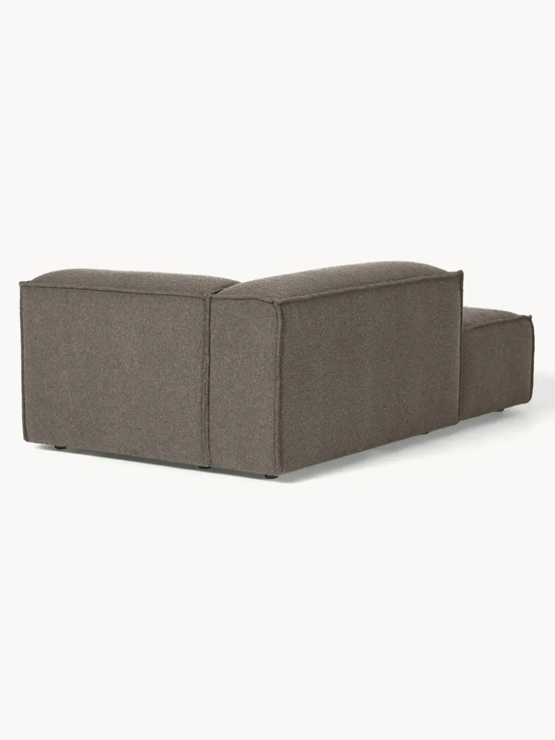 Diván rinconero modular en tejido bouclé Lennon
