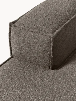 Diván rinconero modular en tejido bouclé Lennon