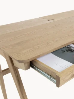 Escritorio de madera con apertura para cables Jacques