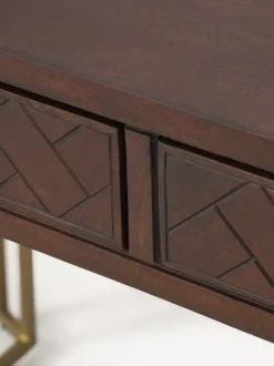 Escritorio de madera de mango con diseño de espiga Luca