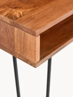 Escritorio de madera de mango y metal Tova