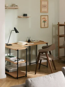 Escritorio esquinero de madera de fresno Renee