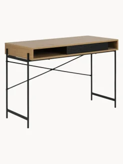Escritorio estrecho de madera Angus
