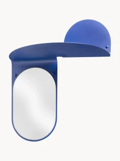 Espejo de pared artesanal con estante Flip