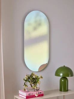 Espejo de pared de diseño iridiscente Ruby
