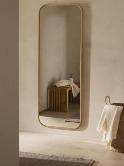 Espejo de pared de madera Levan