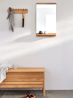 Espejo de pared de madera Rim