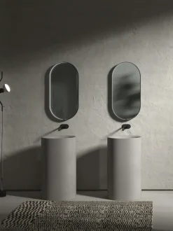 Espejo de pared ovalado con iluminación LED Avior