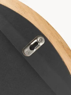Espejo de pared redondo con marco de madera de roble Avery