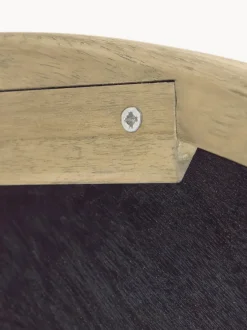 Espejo de pared redondo con marco de madera de mindi Alum