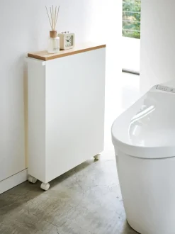 Estantería de baño con ruedas Tower