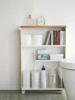 Estantería de baño con ruedas Tower