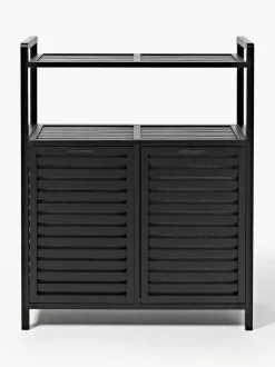 Estantería de baño de bambú con cestos de ropa Kit
