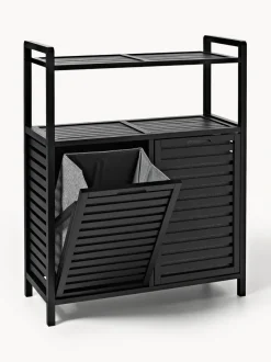 Estantería de baño de bambú con cestos de ropa Kit