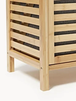 Estantería de baño de bambú con cestos de ropa Kit