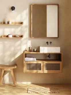 Estantería de baño de madera de teca Sabiela