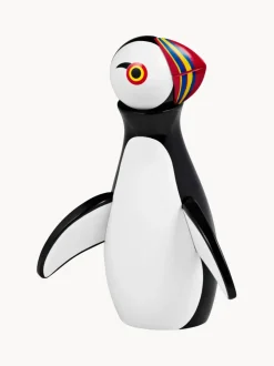 Figura decorativa de madera de haya Puffin