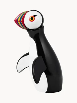 Figura decorativa de madera de haya Puffin
