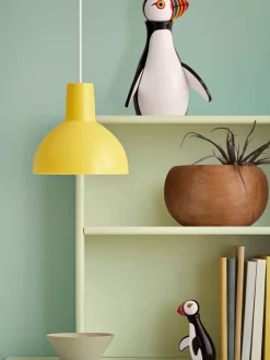 Figura decorativa de madera de haya Puffin
