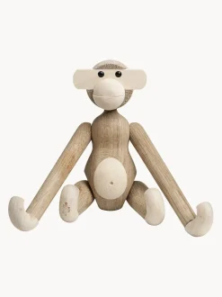 Figura decorativa de madera de roble Monkey, 19 cm