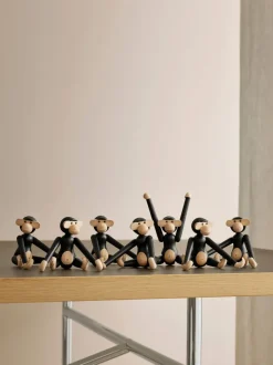 Figura decorativa de madera de roble Monkey