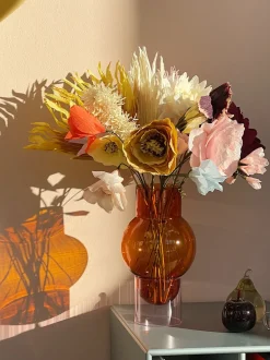 Flor artificial artesanal Ice Poppy