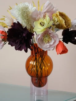 Flor artificial artesanal Ice Poppy