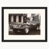 Fotografía enmarcada Steve McQueen in his Jaguar