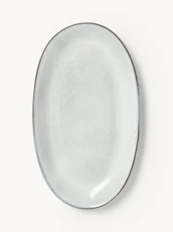 Fuente artesanal de gres Nordic Sand, 30 cm
