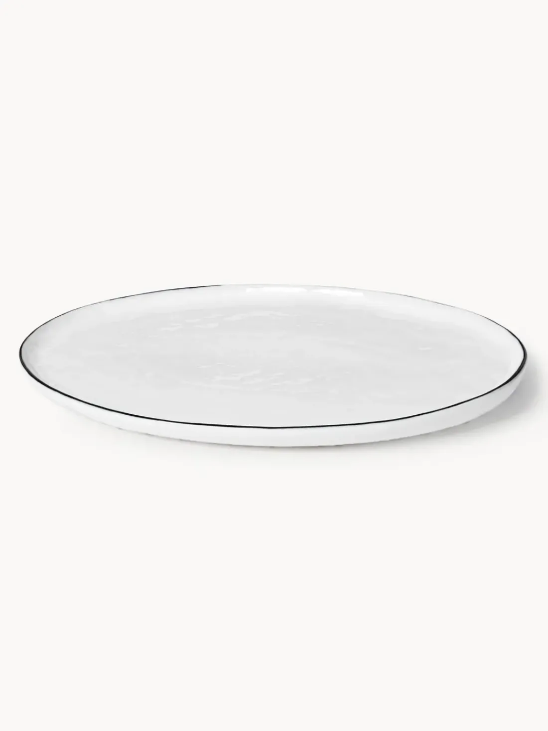 Fuente artesanal de porcelana Salt, 30 x 20 cm